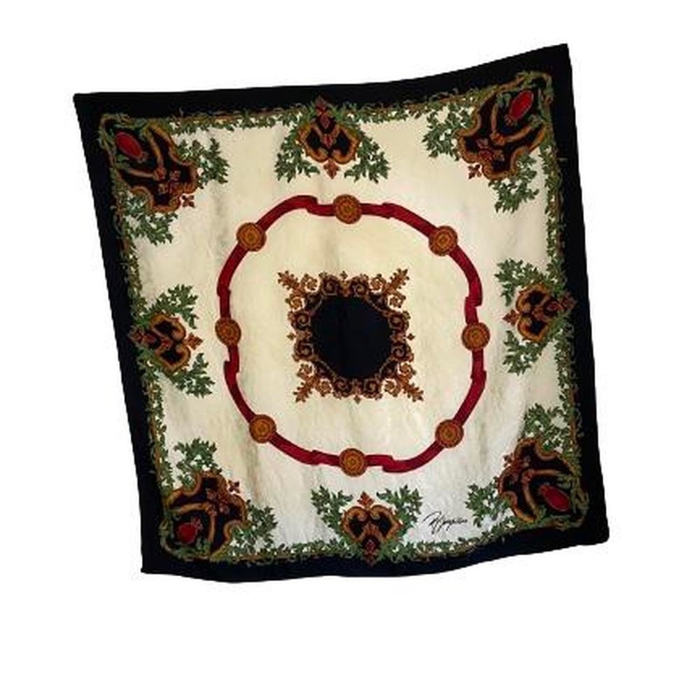 R zanghellini vintage hand rolled made in Italy 1980s silk scarf